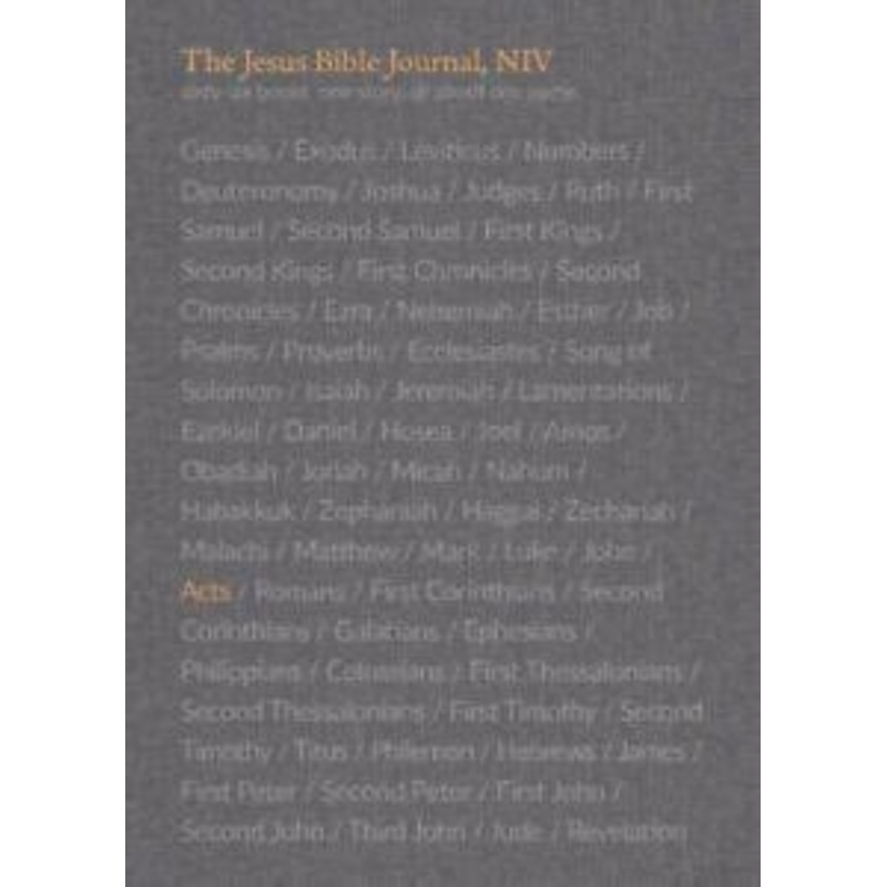 The Jesus Bible Journal, Acts, NIV, Paperback, Comfort Print