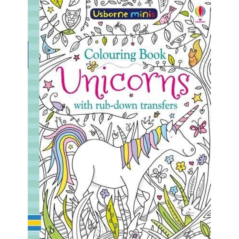 Colouring Book Unicorns with Rub Downs