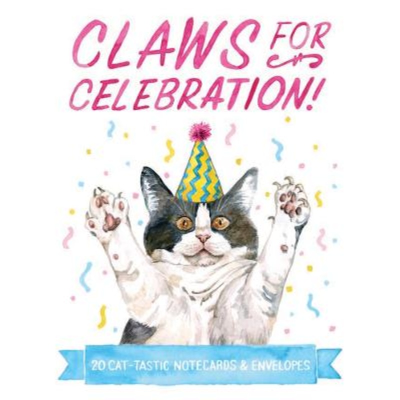 Claws for Celebration Notecards: 20 Cat-Tastic Notecards & Envelopes